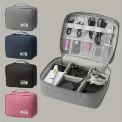 Multi-function large capacity storage bag, easy to carry travel digital storage bag, data line digital product bag