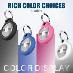 Airtag Case with Keychain Hard PC Anti-scratch Sleeve for Keychain Luggage GPS tracker Accessories AirTag Holder